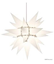 Advents stjørna, 40 cm, hvít, papp